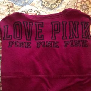 Pink Crew Pullover; Fuchsia color